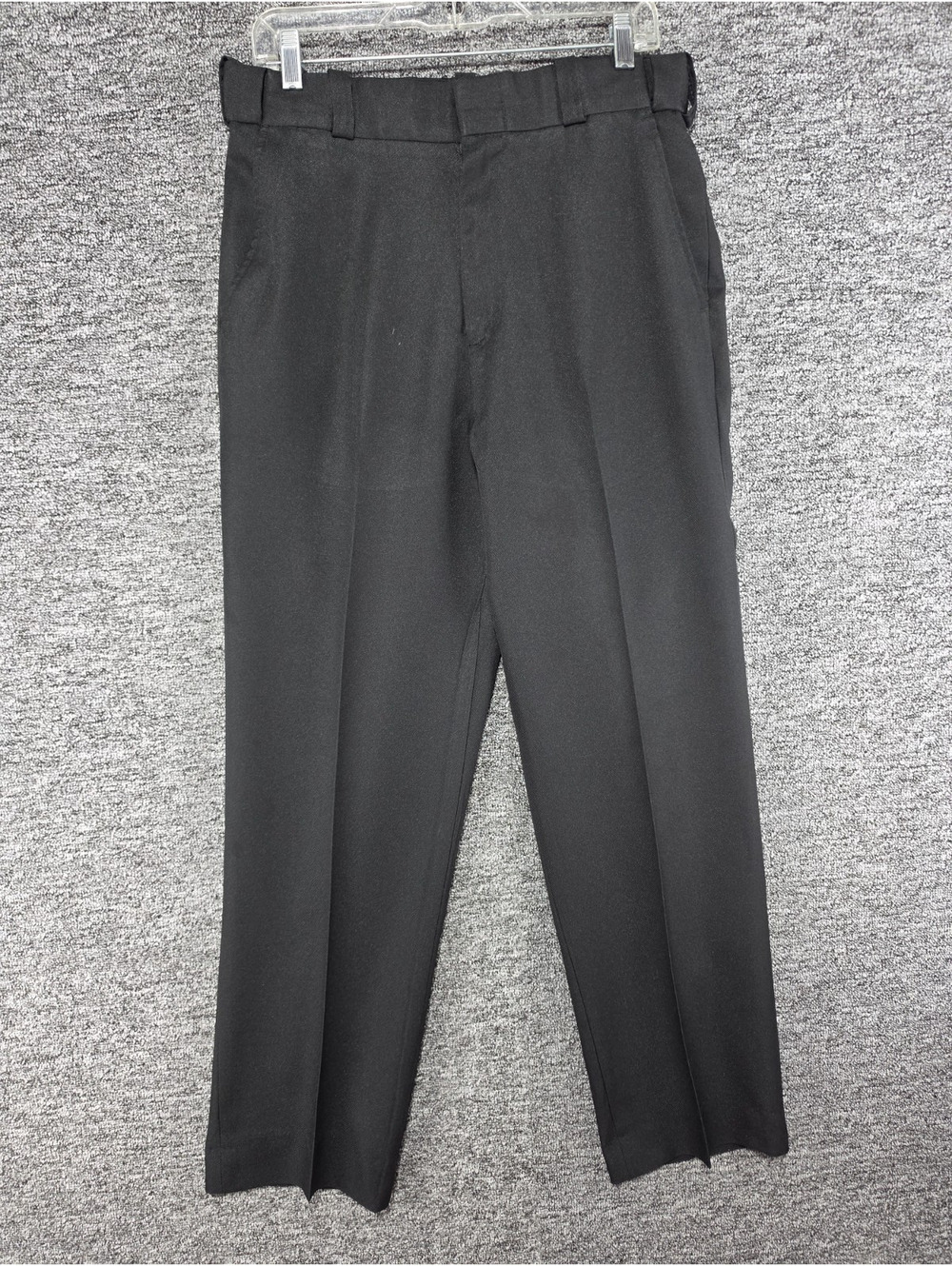 Tac Squad Men's Pleated Straight Leg Black Twill Dress Pants Polyester 32W